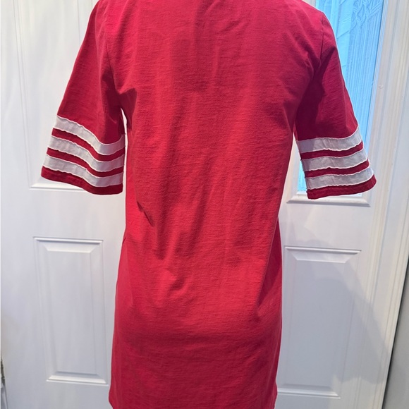 Red Football sequin t-shirt Dress - Picture 4 of 5